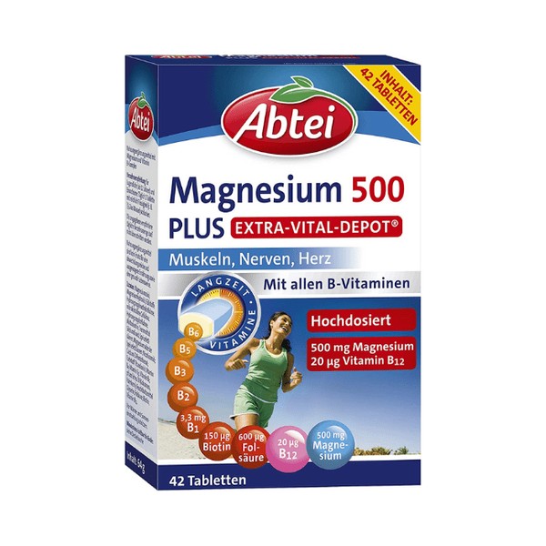 Abtei Magnesium 500 Plus Vital Depot Tabletten 42 St., 64 g