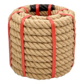 Hemp Rope 1 Inch x 100 Ft Twisted Manila Rope 1 Inch Natural Thick Rope for Swing, Railings,Nautical,Crafts