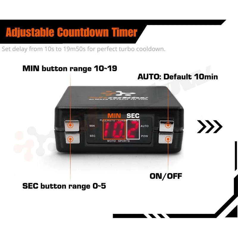 Shadow 12V Turbo Timer: Protect Turbo Engine After Shutdown with