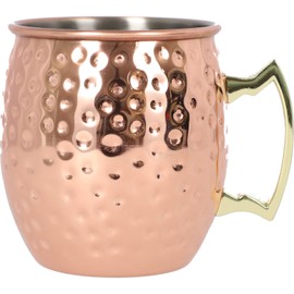 Tarros taza de Acero inoxidable cubierto de color cobre para bebidas y coctél, estilo Moscow Mule, 550 ml, Set de 2 piezas | AV-205