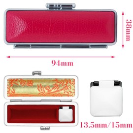 Stamp Case, Stamp Case, Perfect for Leather Stamping, Bank Seal, Proofing Seal, Private Stamp, Certification Stamp, Celebration, Gift, Storage, Stylish, 13.5mm/15.0mm, Red
