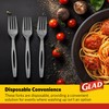 Glad Glad Clear Plastic Forks, Heavy Duty Disposable Cutlery Set,