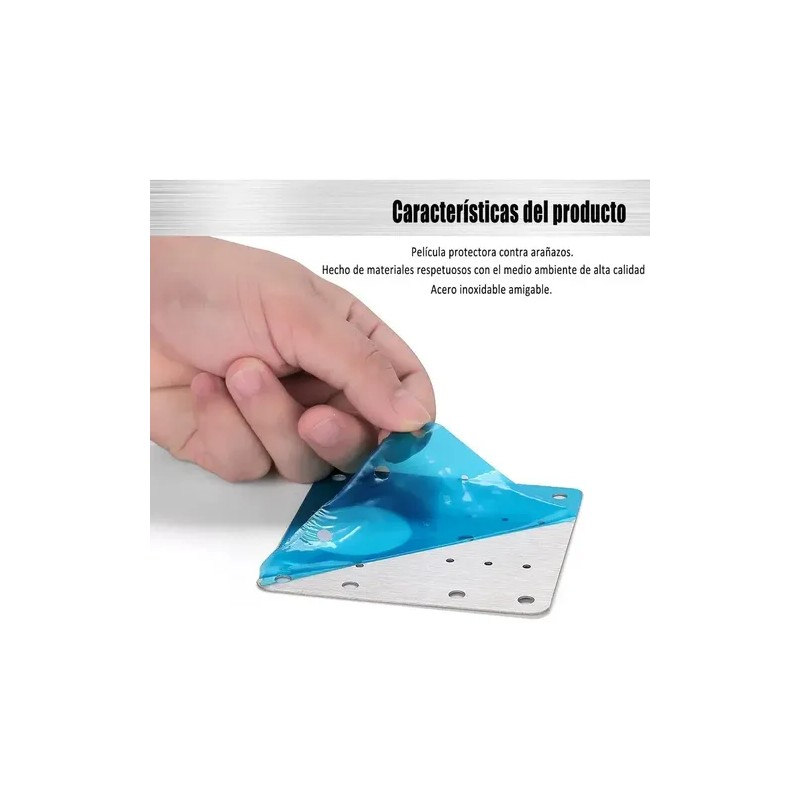 Placa Para Reparación De Herrajes Bisagras Gabinete 20pzs