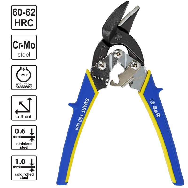 S&R Mini Tin Snips, Aviation Series, Strong and Versatile, 180