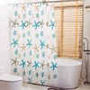 Meiosuns Shower Curtain Eco-Friendly Waterproof Bathroom Curtains Ocean Theme Semi