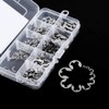 120pcs Retaining Snap Rings,304 Stainless Steel E-Clip Retaining Snap Ring