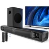 Saiyin Sound Bar for Smart TV with Subwoofer, 100W Detachable