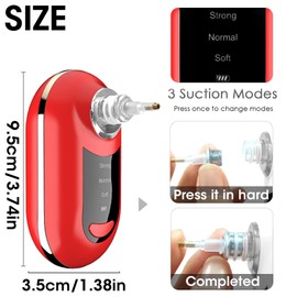 Reofrey Electric Diamond Painting Pens with Vacuum Pump - 3 Adjustable Suction Mode & Rechargeable - 4pcs Diamond Art Locator Accessories & 2 Replacement Tips - Faster Art Pickup Tool Kits (Red)