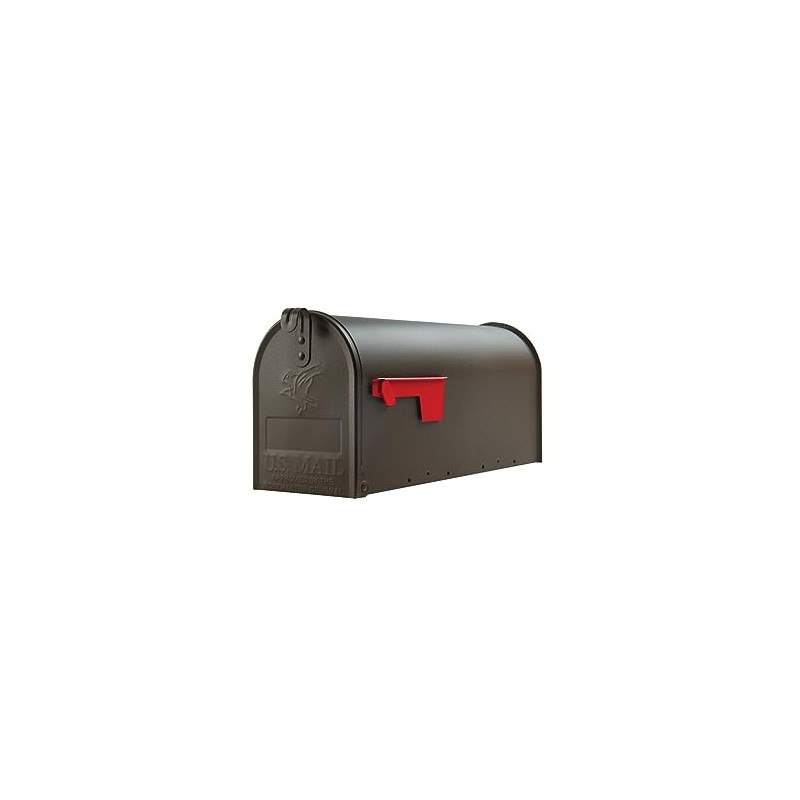 E1100BZAM Elite Post-Mount Mailbox, Medium, Textured Bronze Steel - Quantity
