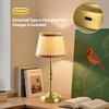 NOVCAND Cordless Table Lamp with Dimmer, Built-in Rechargeable Battery Powered