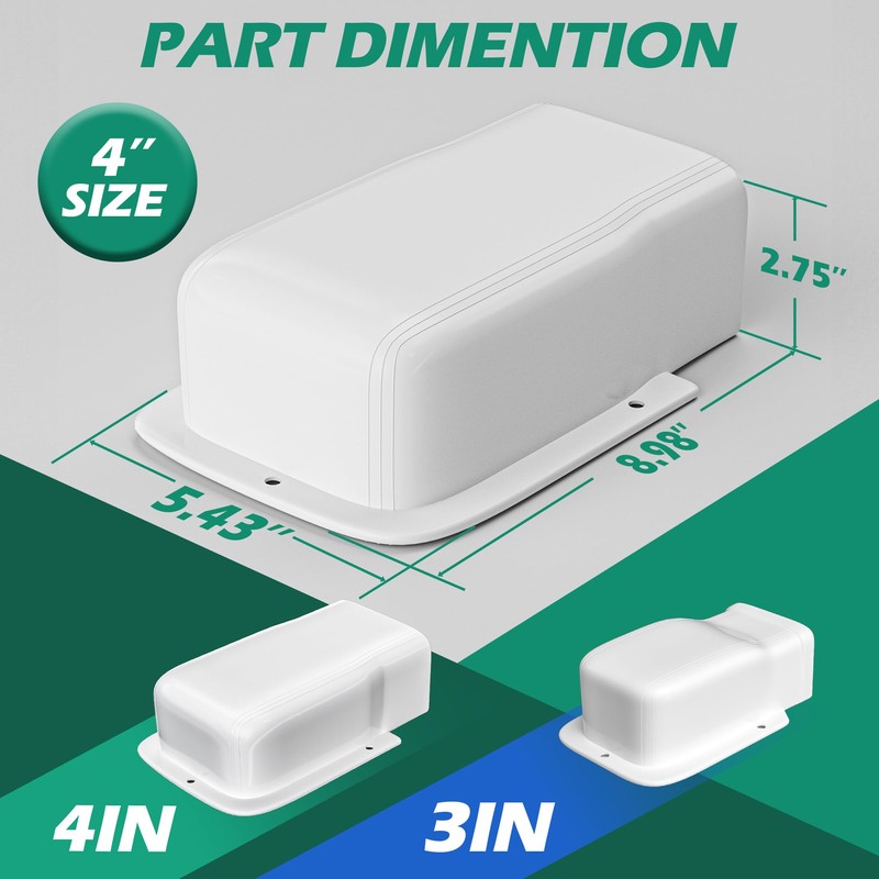 TAKTOPEAK 4" Width Wall Cover, Mini Split Line Set Cover