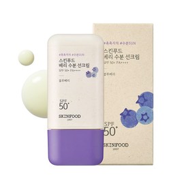 SKINFOOD SPF 50+ PA+++++ Berry Moisture Sunscreen, For Face Whole Body, UV Protection, Sensitive Skin, Moisturizing, Sunserum, Transparent, Makeup Base, Korean Cosmetics, 1.7 fl oz (50 ml)