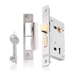 XFORT® 3 Lever Polished Chrome Mortice Sashlock 65mm, Door Lock