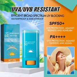 Face Stick Sunscreen Spf 50, Beach Sport Water Resistant Sunscreen, Sun Screen Protector For Face & Body, Travel Size, No White Cast, Moisturizing Formula Facial Sun Stick For Women Men