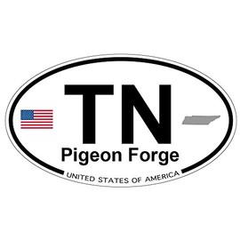 US Decal, Inc. Pigeon Forge, Tennessee Oval Sticker