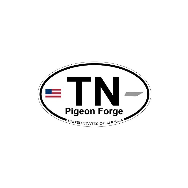 US Decal, Inc. Pigeon Forge, Tennessee Oval Sticker