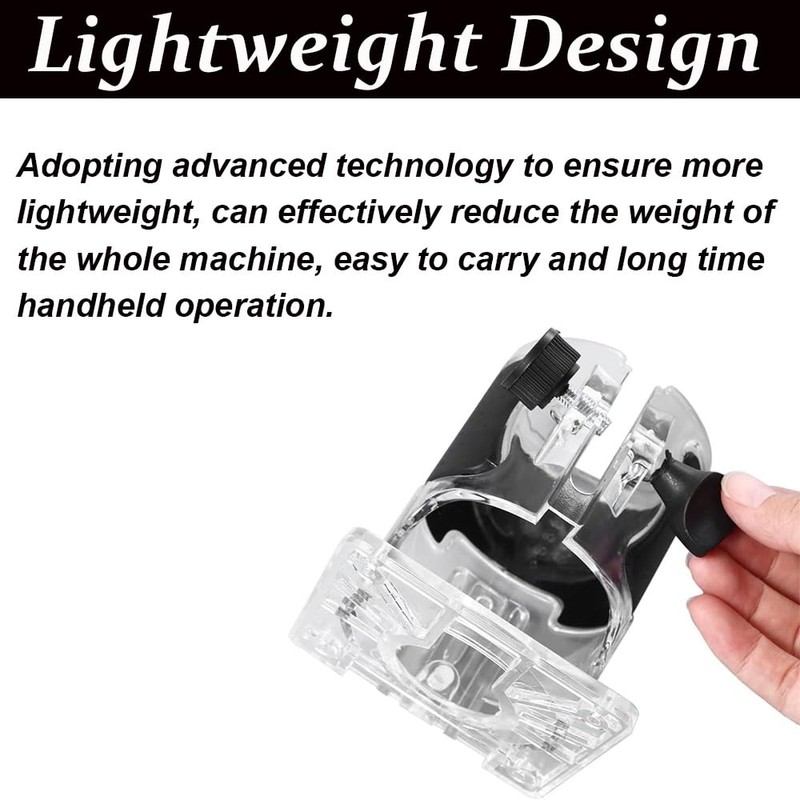 Electric Hand Trimmer Wood Router Base with Quick Fixation, Protective