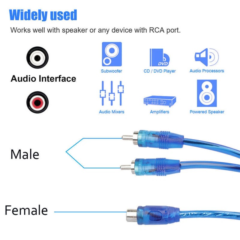 Unbranded 4Pcs RCA Y Splitter Audio Jack Cable Adapter 1