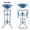 Solar Bird Bath for Outside, Metal Birdbath Stand and Solar