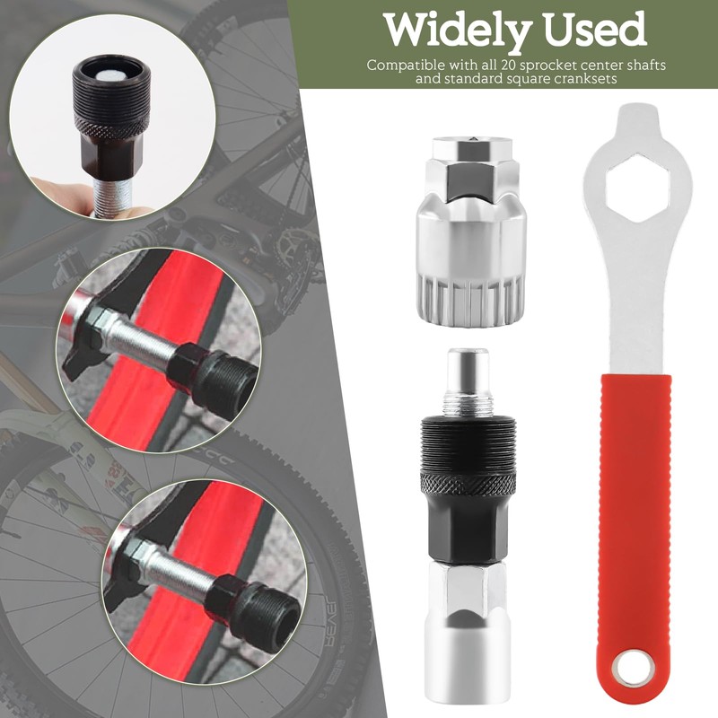 POHOVE Bicycle Crank Puller and Bottom Bracket Tool with 16