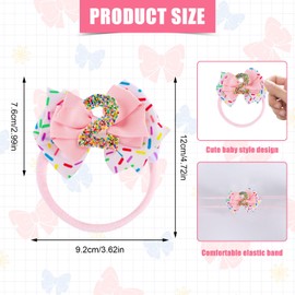 Pink Bow Birthday Hat, Elastics Baby Girl Bow Birthday Hair Bows Baby Bow Headbands Baby Hair Bows Hair Accessories Birthday Pink Bow Party Decorations for Baby Girl (2)