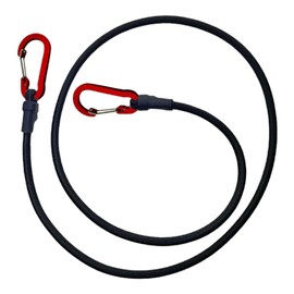 Bungee Cords with Carabiner | Outdoor Carabiner Elastic Rope - Black Camping Accessories, Thickened Elastic Straps for Bicycles, Cars