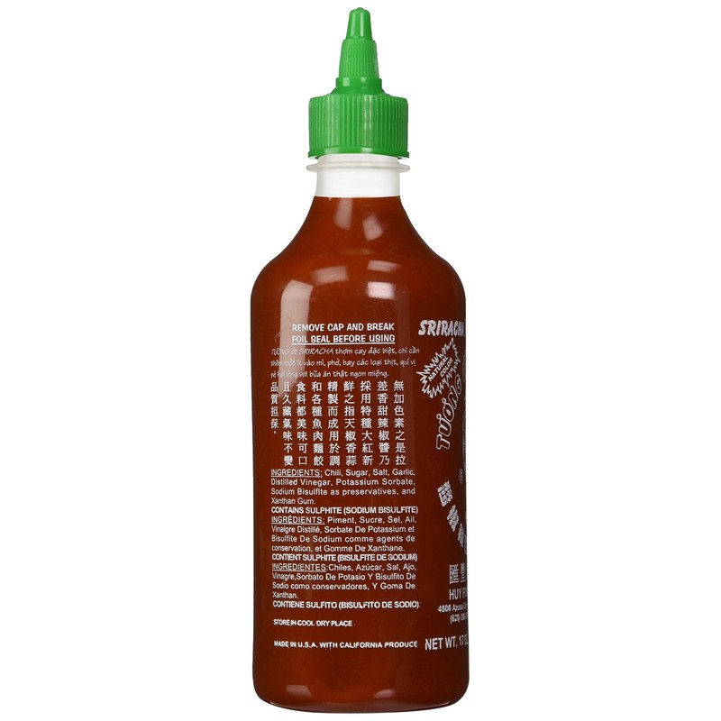 Huy Fong - Sriracha Hot Chili Sauce (Net Wt. 17