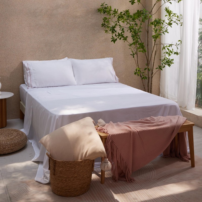 J'Chervianne Full Bed Sheet Set, 4 Piece Ultra-Soft Microfiber Bed