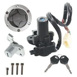 WFLNHB Ignition Switch Lock Key Fuel Gas Cap Replacement for Kawasaki 250R EX250J 2008-2012
