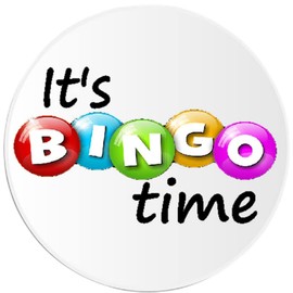 It's Bingo Time - 3 Pack Circle Stickers 3" x 3" - Lucky Game Winner