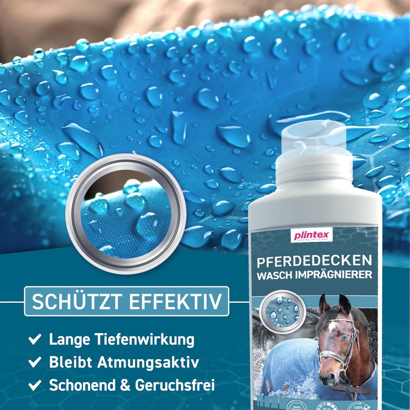 PLINTEX Horse Blankets Wash-in Impregnation 580 ml Dermatologically Tested