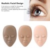 3PCS Eyelash Mannequin Head Removable Replaced Eyelids Eyelash Practice Head