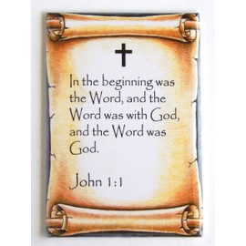 John 1:1 Bible Verse Fridge Magnet (2.5 x 3.5 inches)