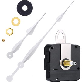 High Torque Quartz Clock Movement Kit - 12" Spade Hands, Easy DIY Wall Clock Assembly, Perfect for Clock Repair & Custom Projects (Silver)
