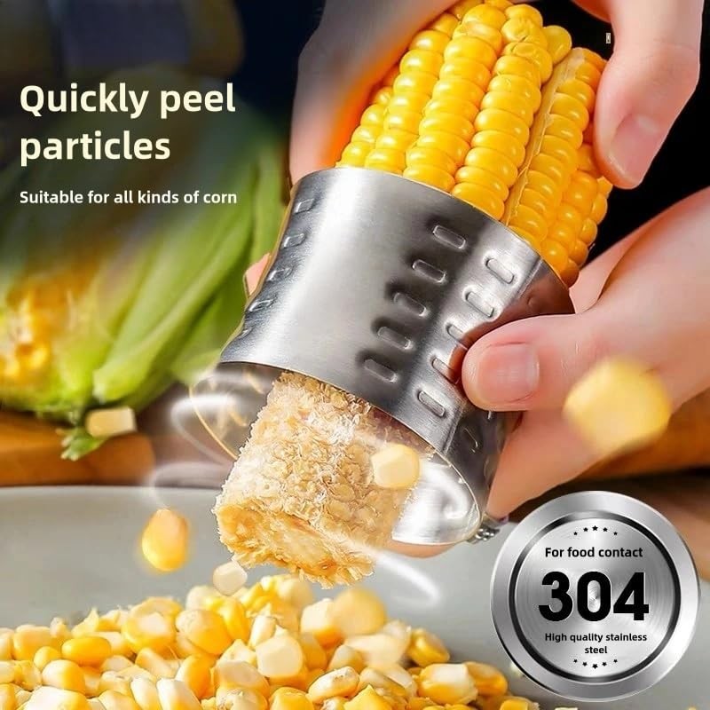 Corn Stripper Cutter, 2Pcs 304 Stainless Steel Corn Peeler, Labor