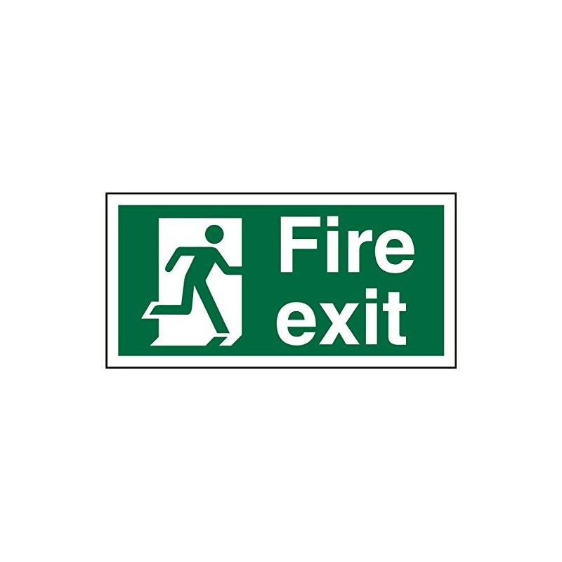Seco Fire Exit - Man Running Right, Fire Exit Sign,