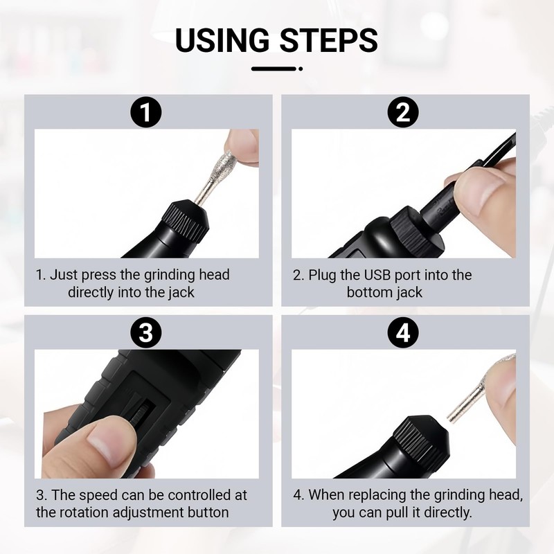 IGEAIIE Electric Nail File for Thick Toe Nails, Professional Electric