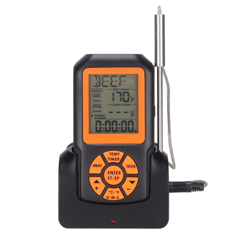 Wireless Barbecue Thermometer 328ft Remote Range Digital Kitchen Thermometer with