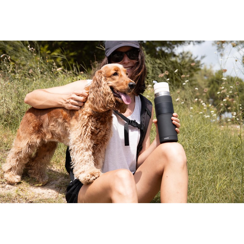 Ecottento Matte Self-Priming Thermos Flask 750 ml, 24 Hours Hot