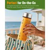 Zukro 16 oz Glass Juice Bottles with Lids- 4 Pack