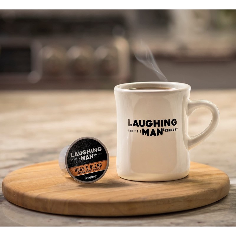 Laughing Man Hugh's Blend Keurig Single-Serve K-Cup Pods, Medium Roast