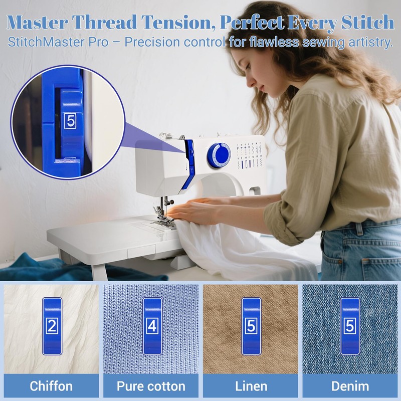 Lastempa All-in-One Sewing Machine for Beginners, Easy to Use Dual