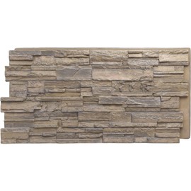 Ekena Millwork PNU24X48CARW EverStone Cascade, 48 5/8" W x 24 3/4" H x 1 1/4" D Stonewall Faux Stone Siding Panel, Rockwall