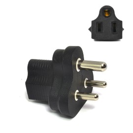Ceptics India, Nepal BS-546 Travel Power Plug Adapter Accepts NEMA 5-15R - ETL Certified - Industrial Grade (IG-10)