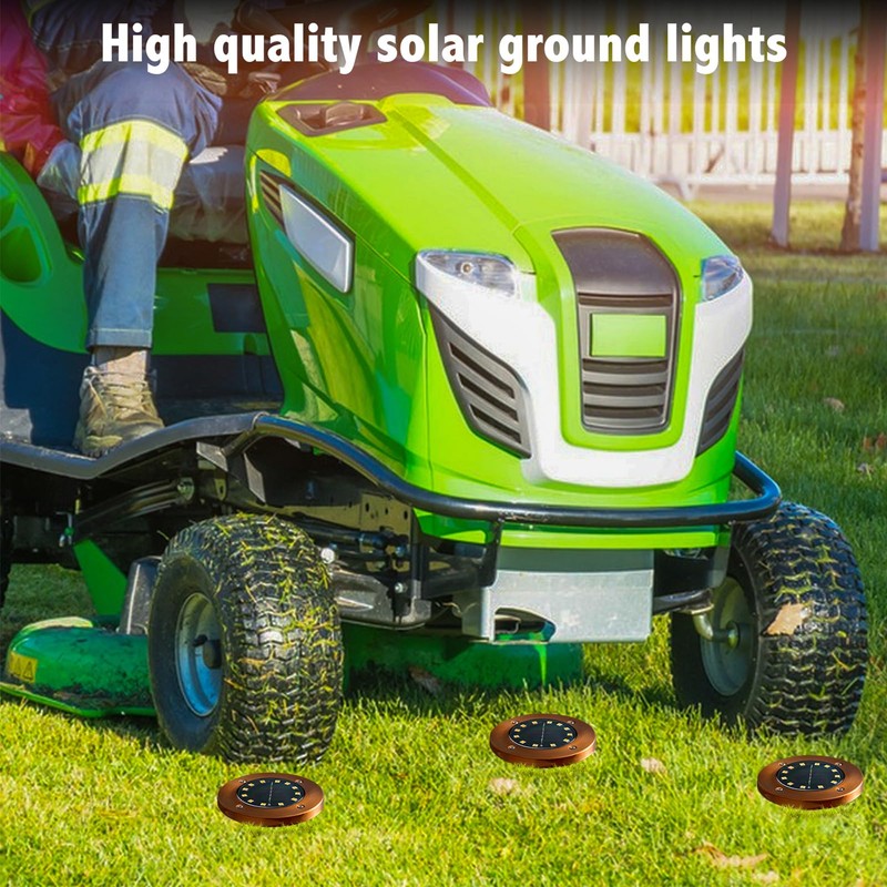 JKIMK Solar Ground Lights Outdoor Waterproof Flat Garden Solar Disk