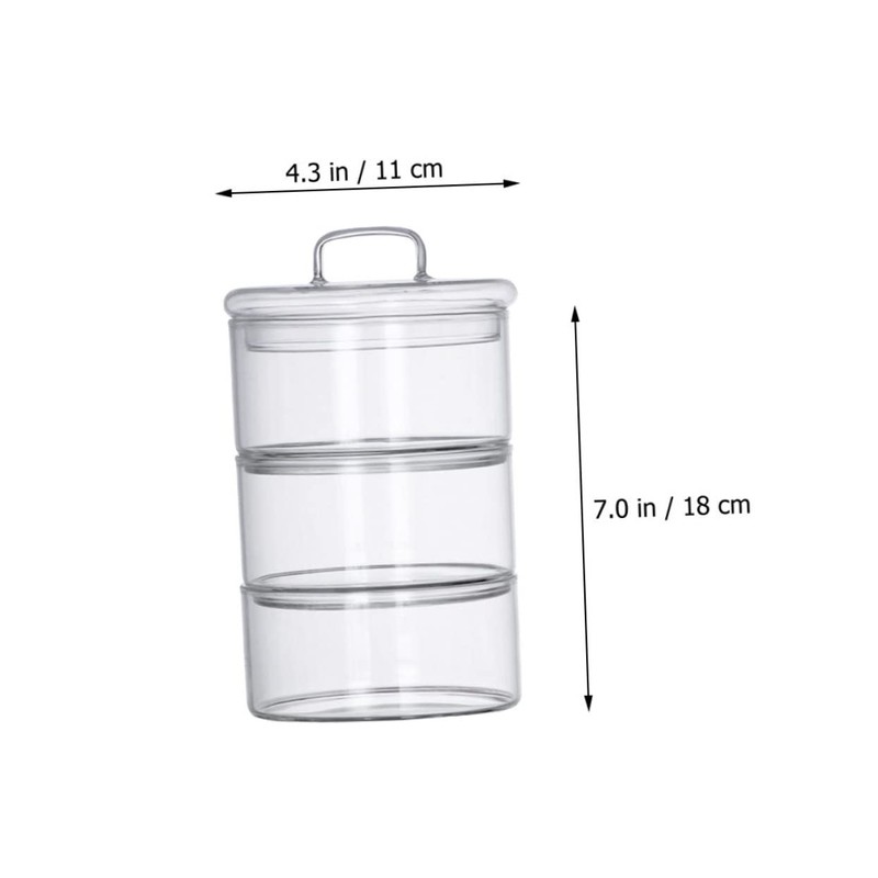 ULTECHNOVO 1Set Stackable Fresh Keeping Bowls for Salad and Grain