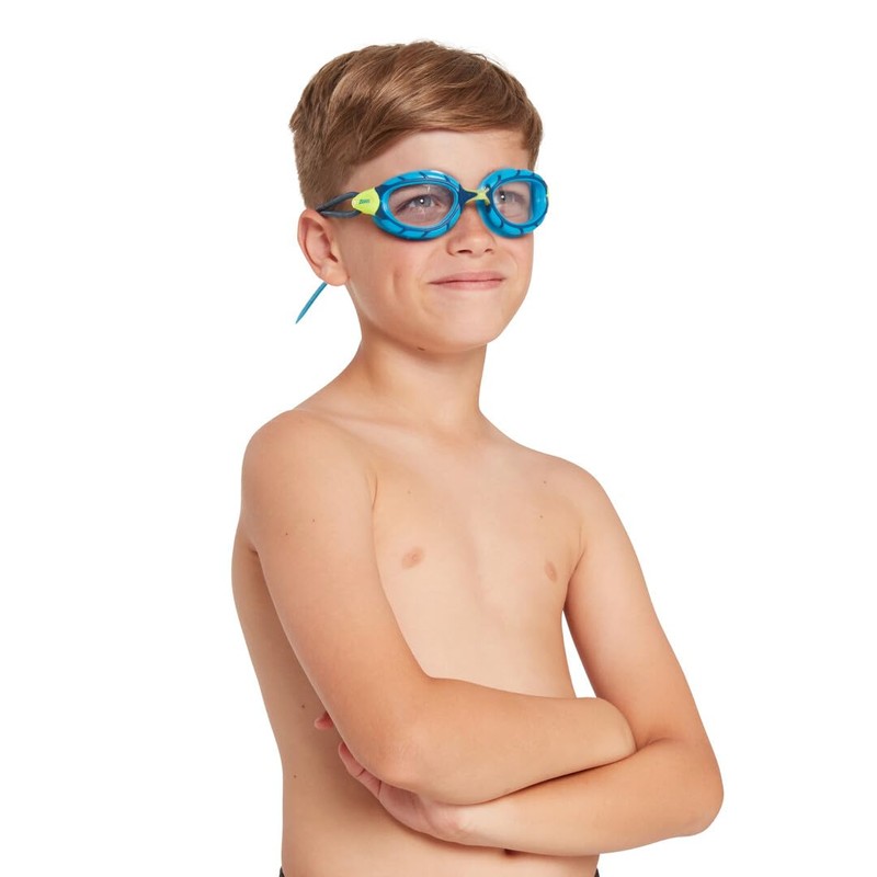 Zoggs Predator Junior Blue Lime Clear
