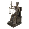 Ebros Seated Lady Justice in Blindfold with Scales and Sword
