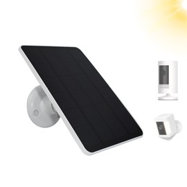 Solar Panel Charger for Ring Camera, Compatible with Ring Stick Up Cam Battery, Ring Spotlight Cam Battery, 4W Camera Solar Panel with 9.8ft Cable, 360° Adjustable Bracket