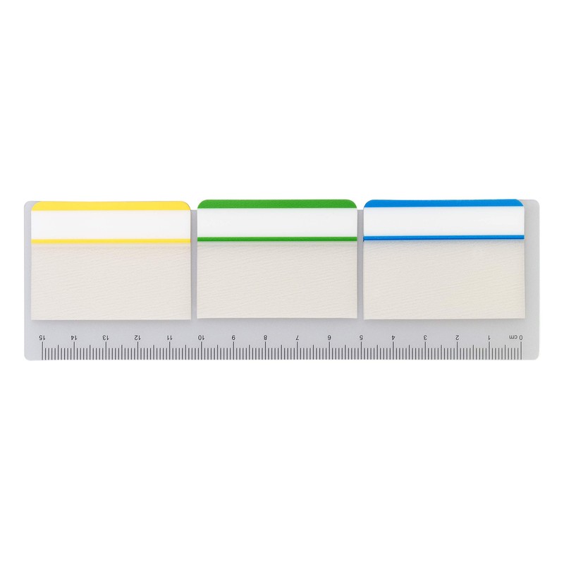 Snopake Extra Thick Repositionable Filing Index Tabs (37x50mm) with Ruler